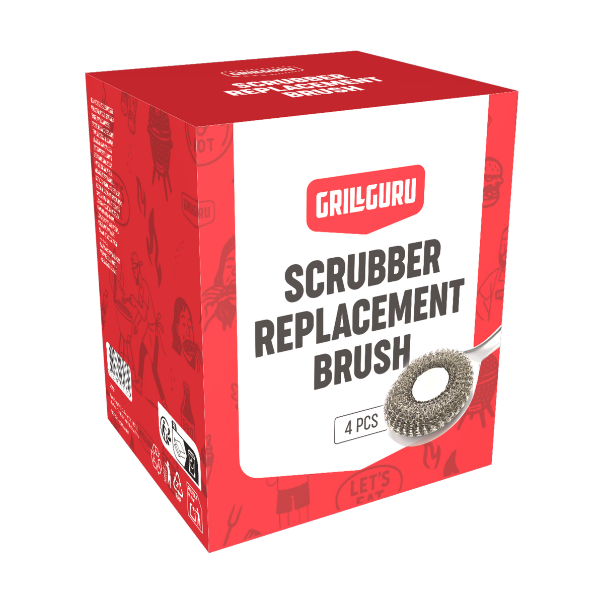 Grill Guru Replacement Brush 4 pcs