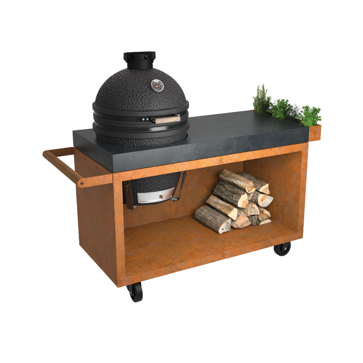OFYR Kamado Table Corten 135 PRO Concrete TB