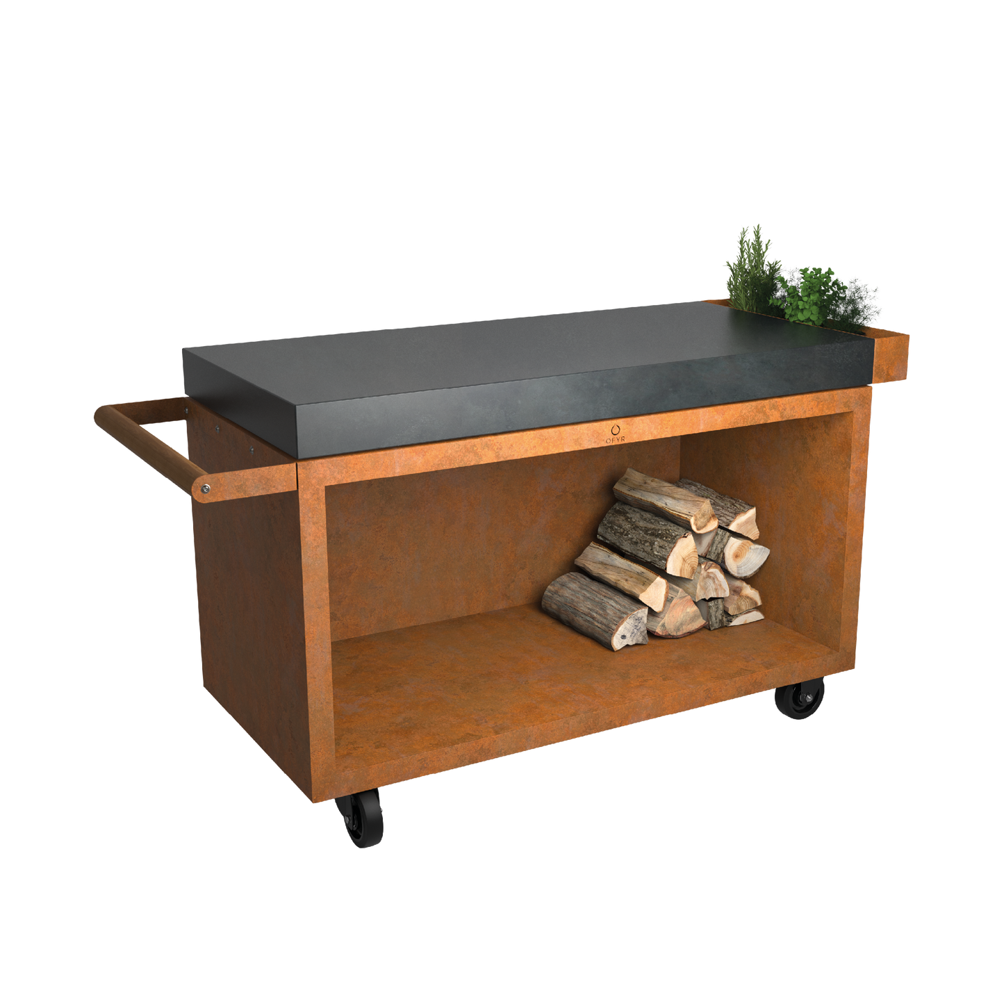 OFYR Mise en Place Table Corten 135 PRO Ceramic Dark Grey