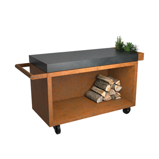 OFYR Mise en Place Table Corten 135 PRO Ceramic Dark Grey