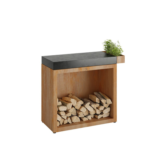 OFYR Butcher Block Storage 90 Corten Ceramic Dark Grey