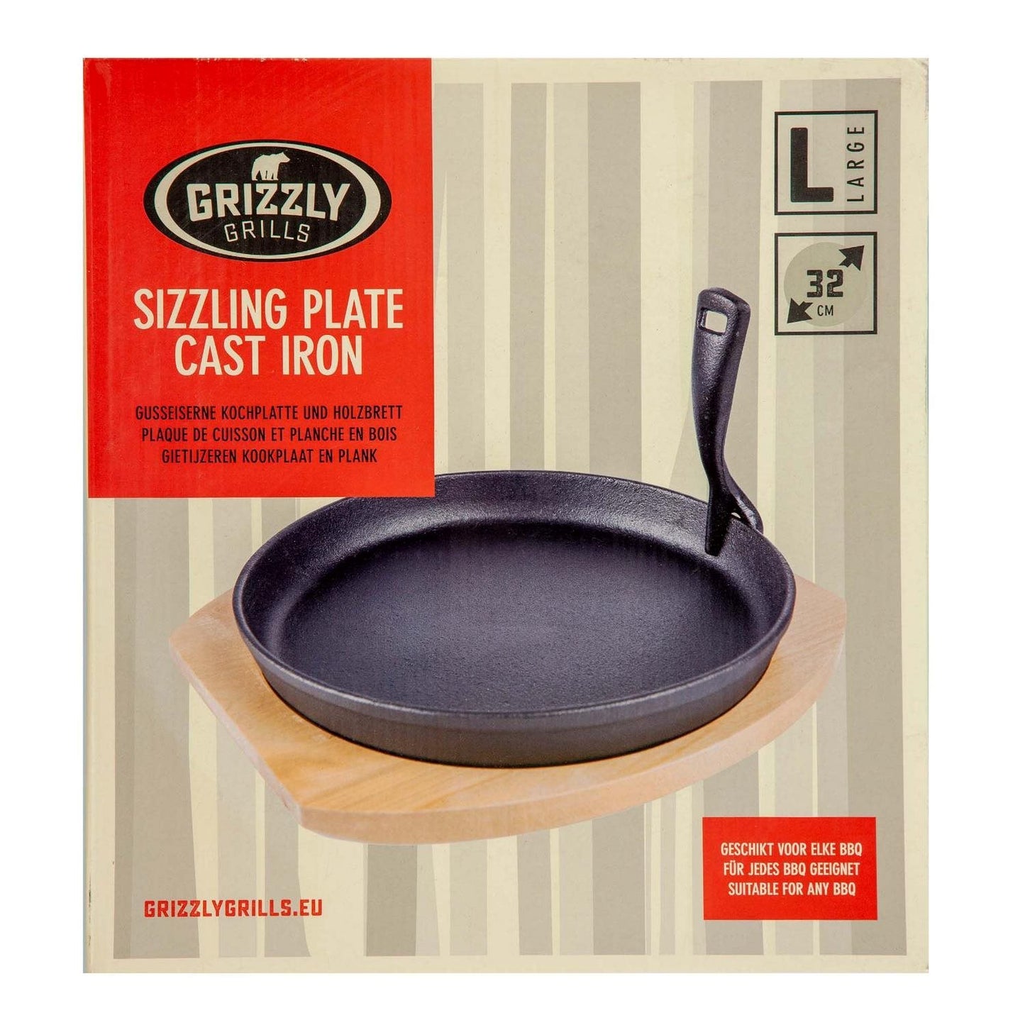 Grizzly Grills Sizzling Plate Cast Iron L