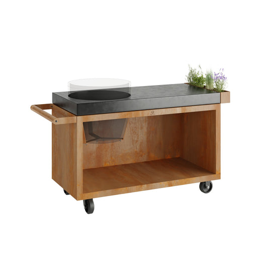 OFYR Kamado Table Corten 135 PRO Concrete BGE