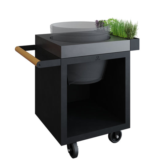 OFYR Kamado Table Black 65 PRO Concrete BGE